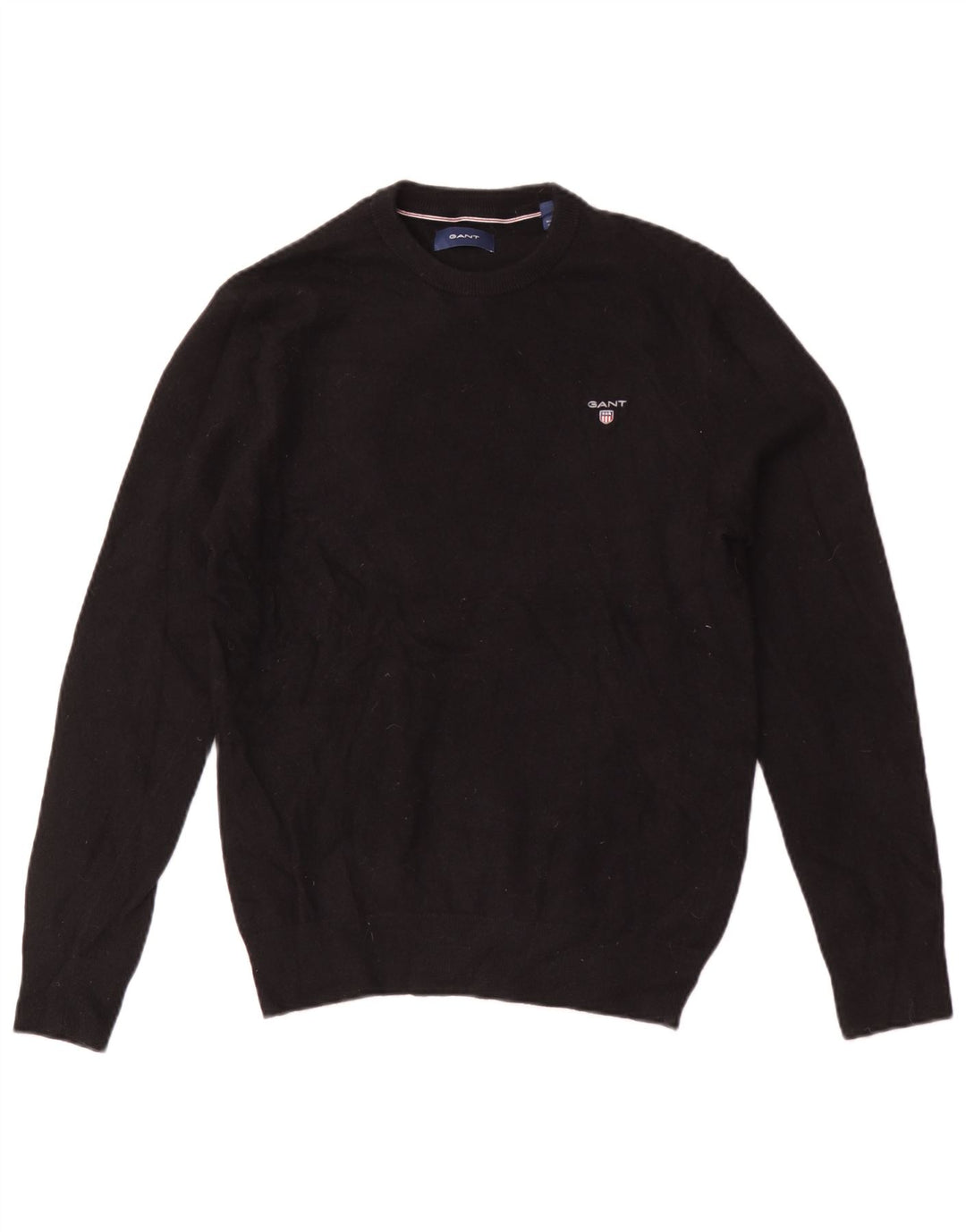 Gant Herre Crew Neck Jumper Sweater Medium Sort Uld