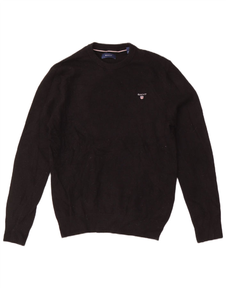 Gant Herre Crew Neck Jumper Sweater Medium Sort Uld