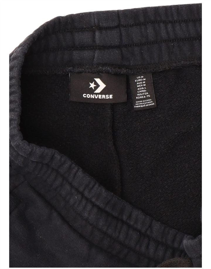 CONVERSE Womens Tracksuit Trousers Joggers UK 14 Medium  Black