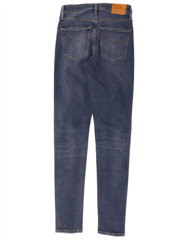 LEVI'S Dame 721 Skinny Jeans med høj talje W26 L30 Blå Bomuld