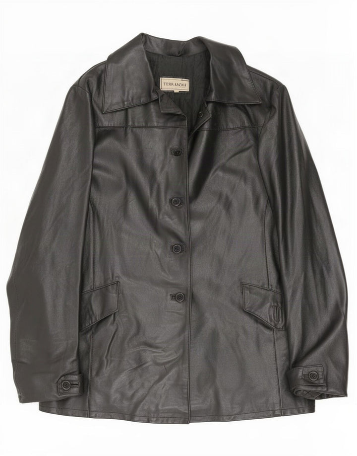 Terranova Dame Læderjakke UK 14 Medium Sort