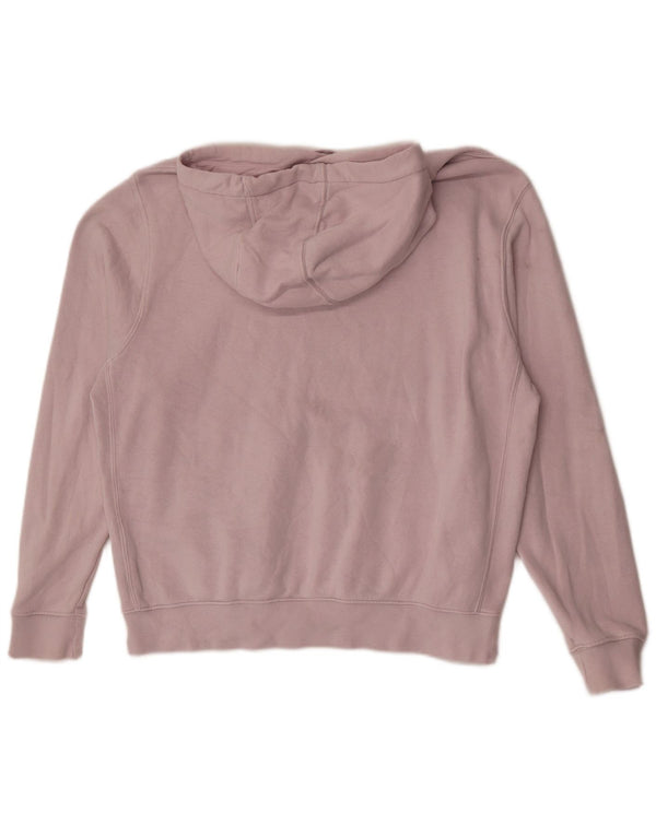 Nike Womens Hoodie Jumper UK 16 Large Pink Cotton