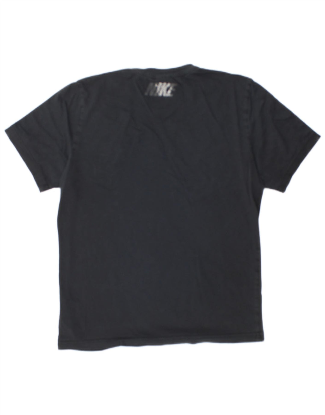 NIKE Mens Graphic T-Shirt Top Medium Black Cotton