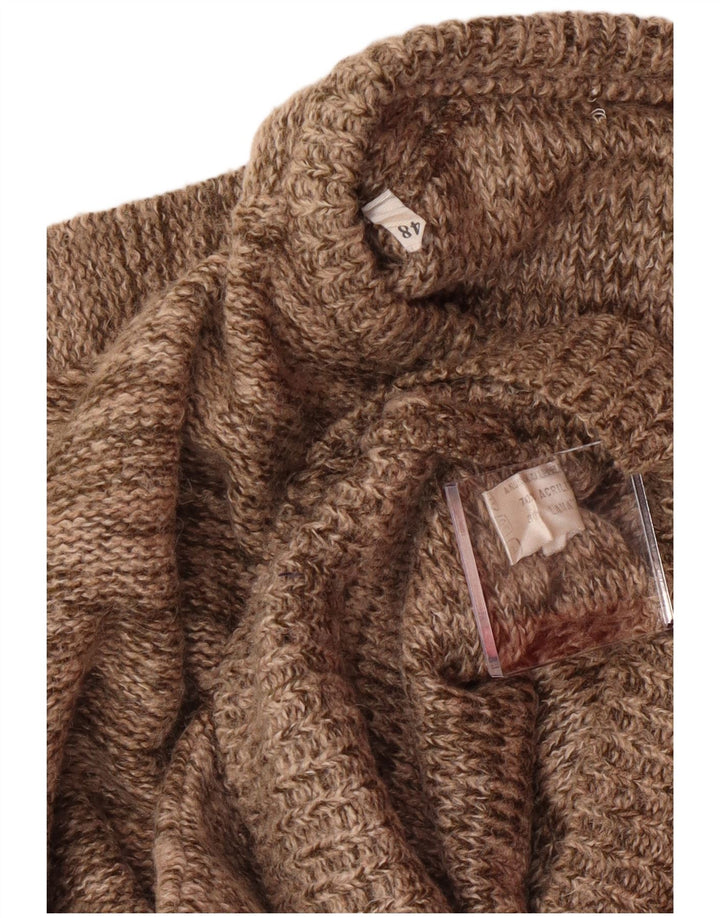 Vintage Herre rund hals sweater IT 48 Medium Brown Flecked Acryl