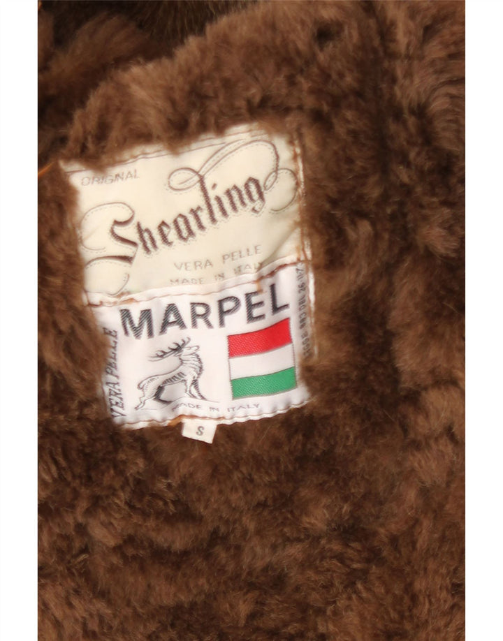 Marpel Herre Shearling Jacket UK 36 Small Brown Shearling
