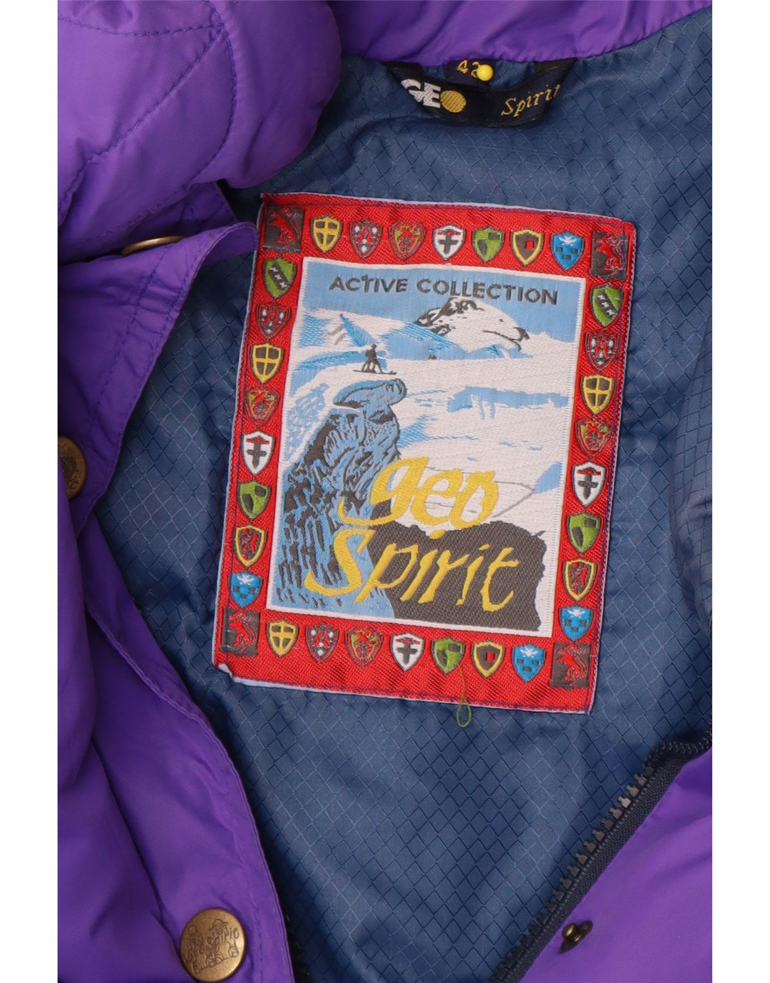 Geo Spirit Dame Polstret Jakke IT 42 Medium Lilla Polyamid