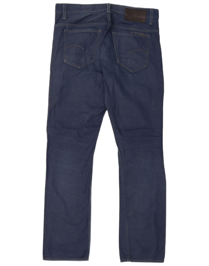 G-Star Straight Jeans til mænd W34 L32 Marineblå bomuld