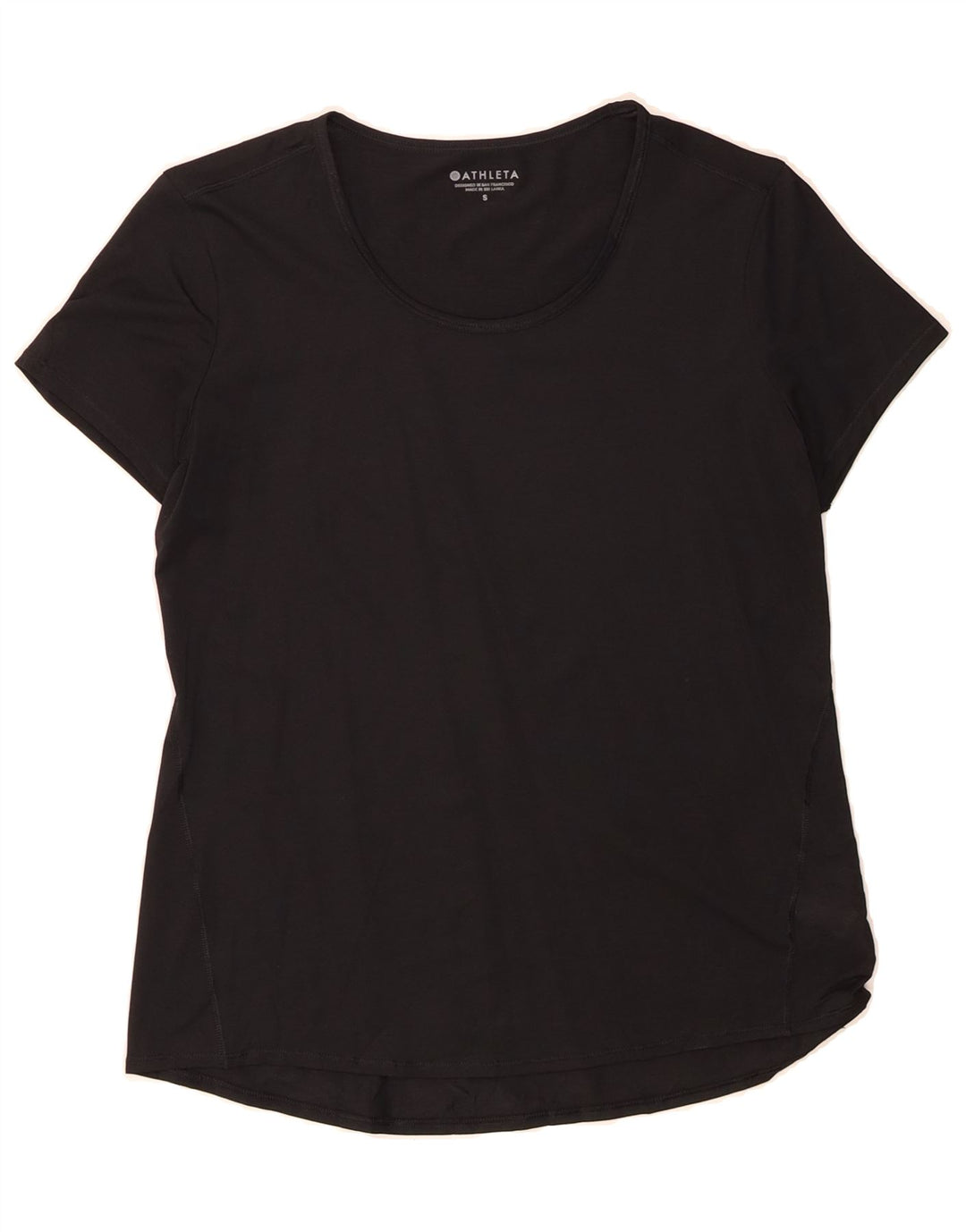 ATHLETA Womens T-Shirt Top UK 10 Small Black Polyester Vintage Athleta and Second-Hand Athleta from Messina Hembry 
