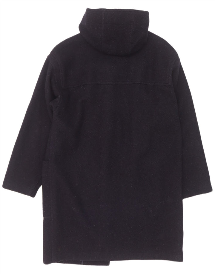 Vintage Herre Hooded Duffel Coat IT 50 Large Navy Blue New Wool