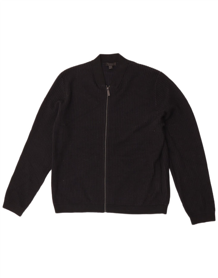Cos Herre Cardigan Sweater Stor Sort Bomuld