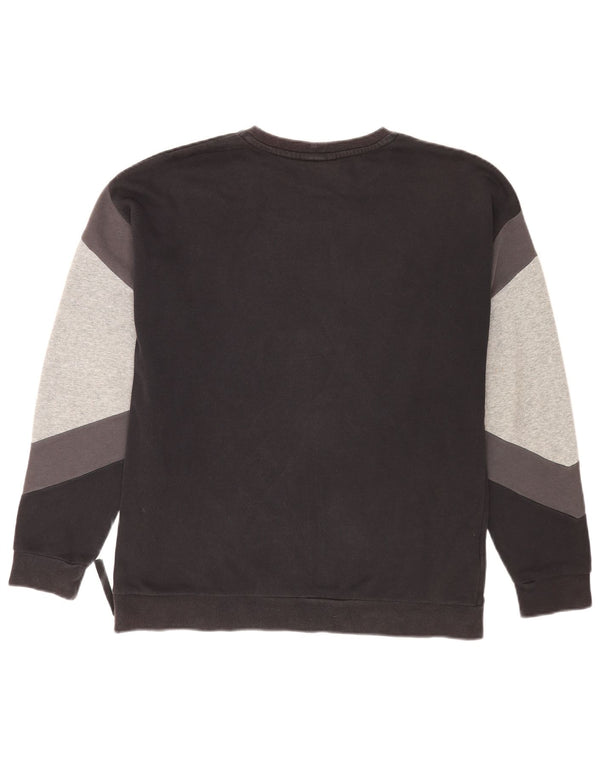 Nike Herre Grafisk Loose Fit Sweatshirt Jumper Medium Sort Colourblock