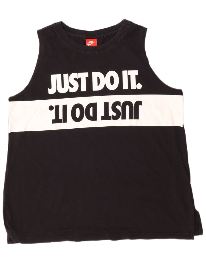 Nike Herre grafisk vest Top XL Sort Colourblock Bomuld