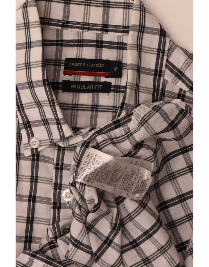 Pierre Cardin Herre kortærmet Regular Fit skjorte Medium hvid ternet