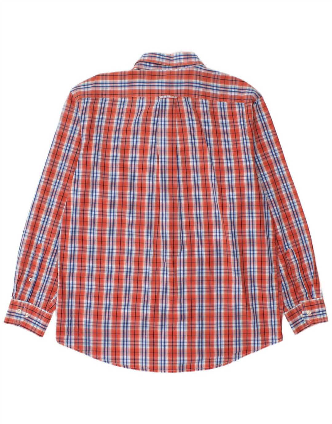 Izod herreskjorte stor orange ternet bomuld