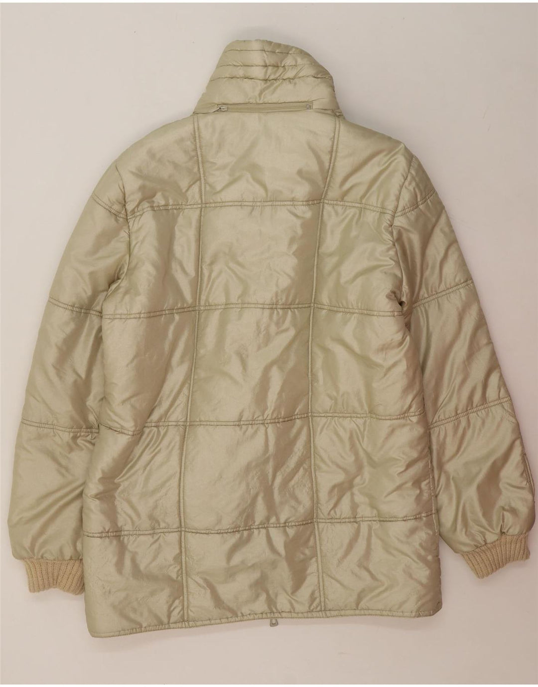 ELLESSE Womens Padded Coat IT 52 2XL Beige Vintage Ellesse and Second-Hand Ellesse from Messina Hembry 