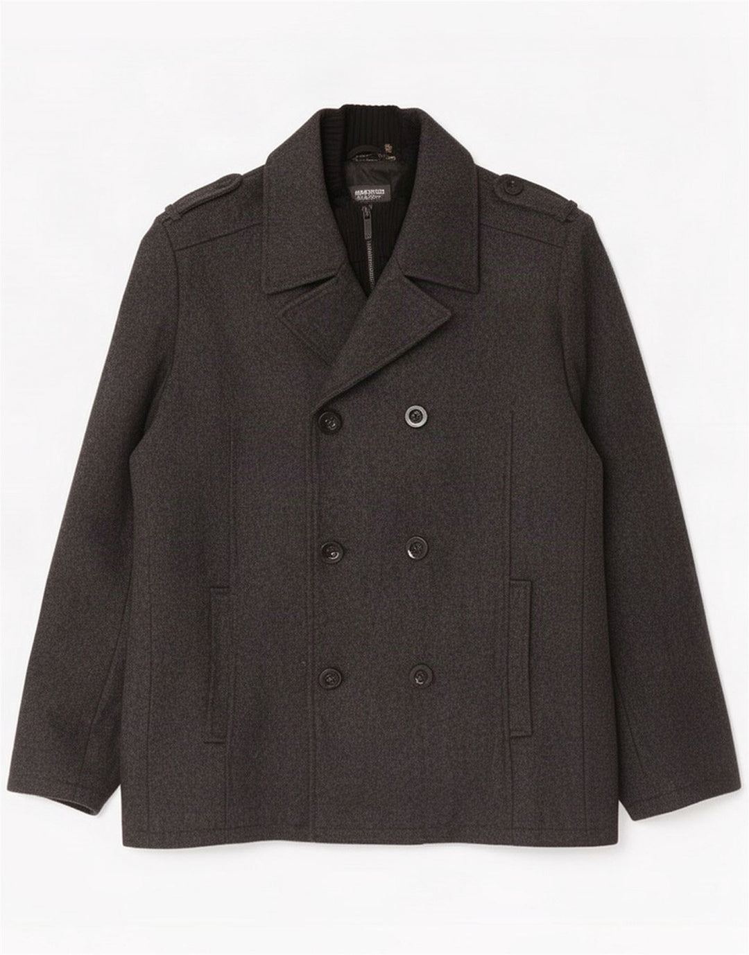 Kenneth Cole Herre Ærtefrakke UK 40 Large Grey Wool