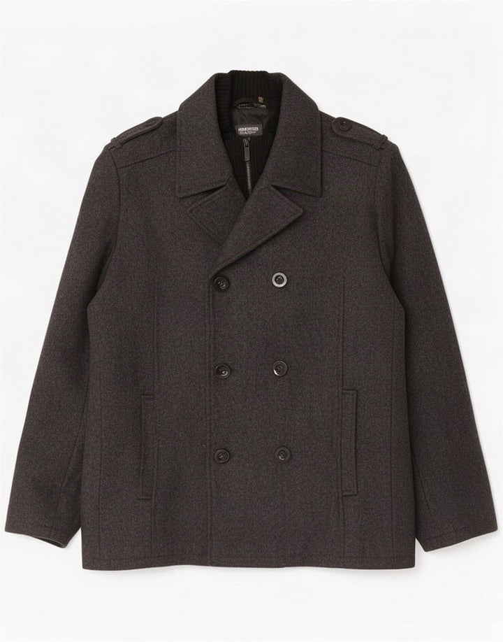 Kenneth Cole Herre Ærtefrakke UK 40 Large Grey Wool