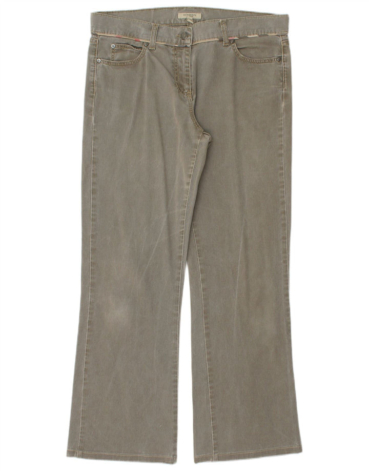 BURBERRY Lige jeans til kvinder UK 10 Small W32 L29 Khaki Bomuld