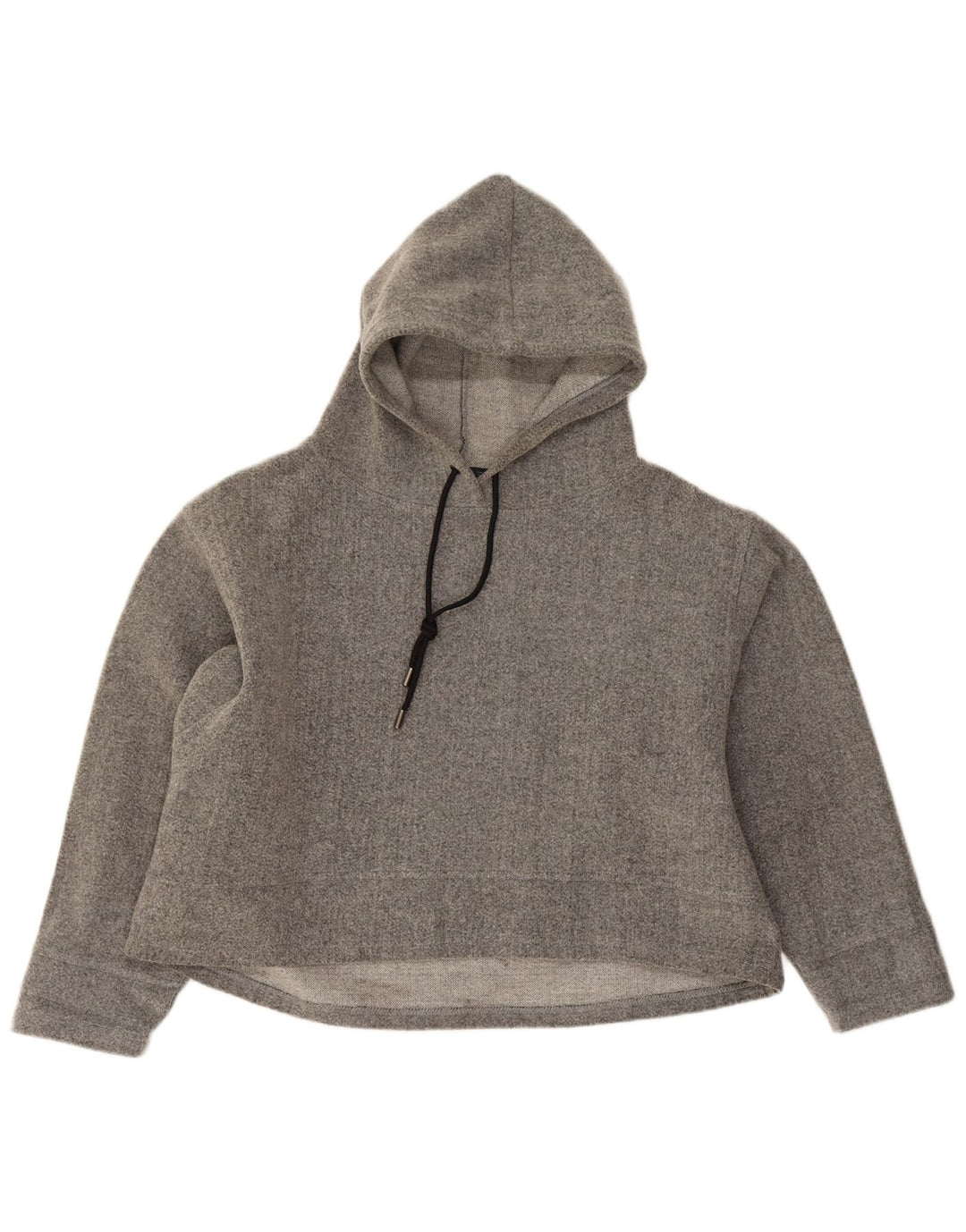 Zara Dame Oversized Hoodie Jumper UK 14 Medium Grå Akryl