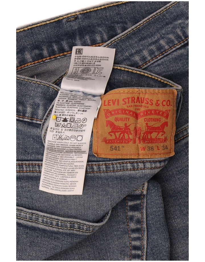 Levi's Herre 541 tilspidsede jeans W38 L34 blå bomuld