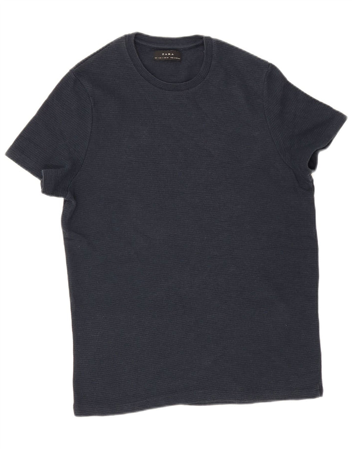 Zara Herre T-Shirt Top Lille Marineblå