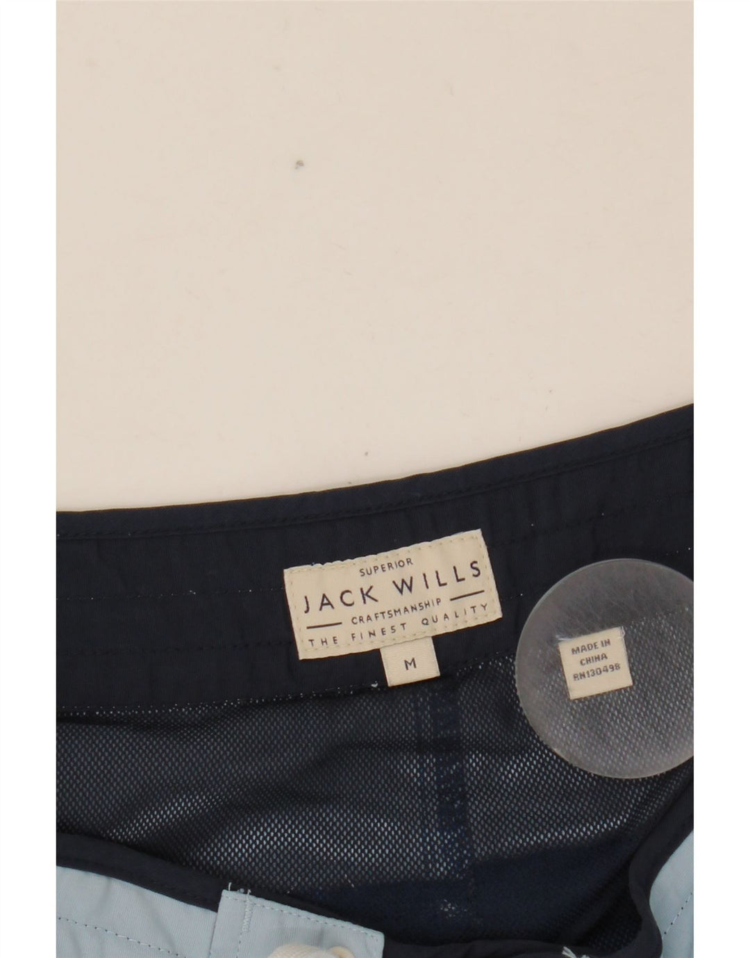Jack Wills Grafiske badeshorts til mænd Medium Blue Colourblock