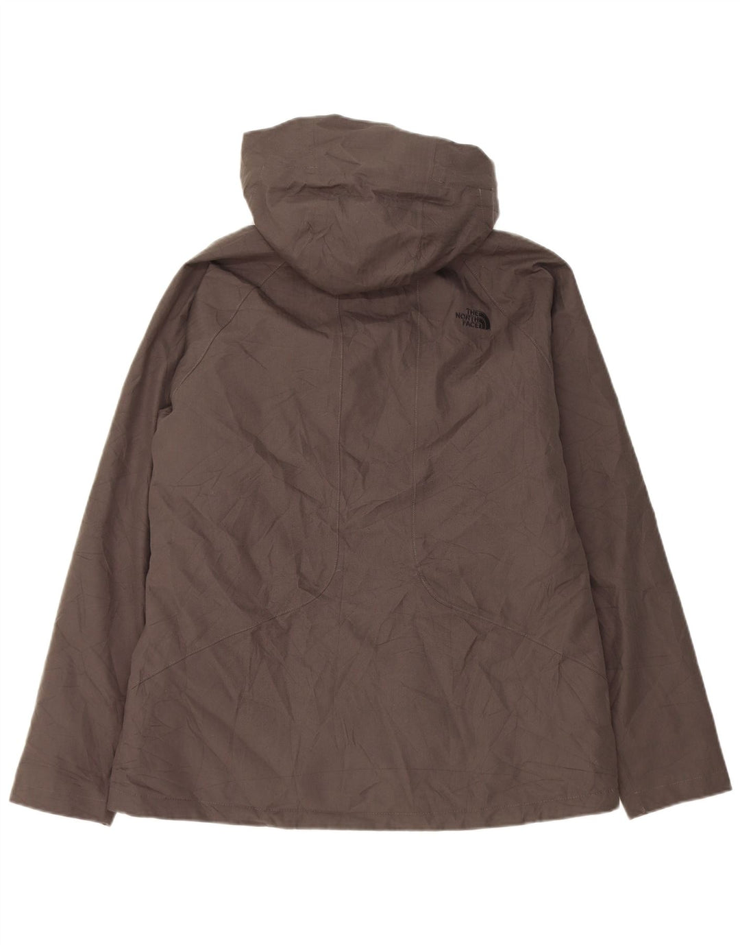 The North Face vindjakkejakke med hætte til kvinder UK 16 Stor grå polyester