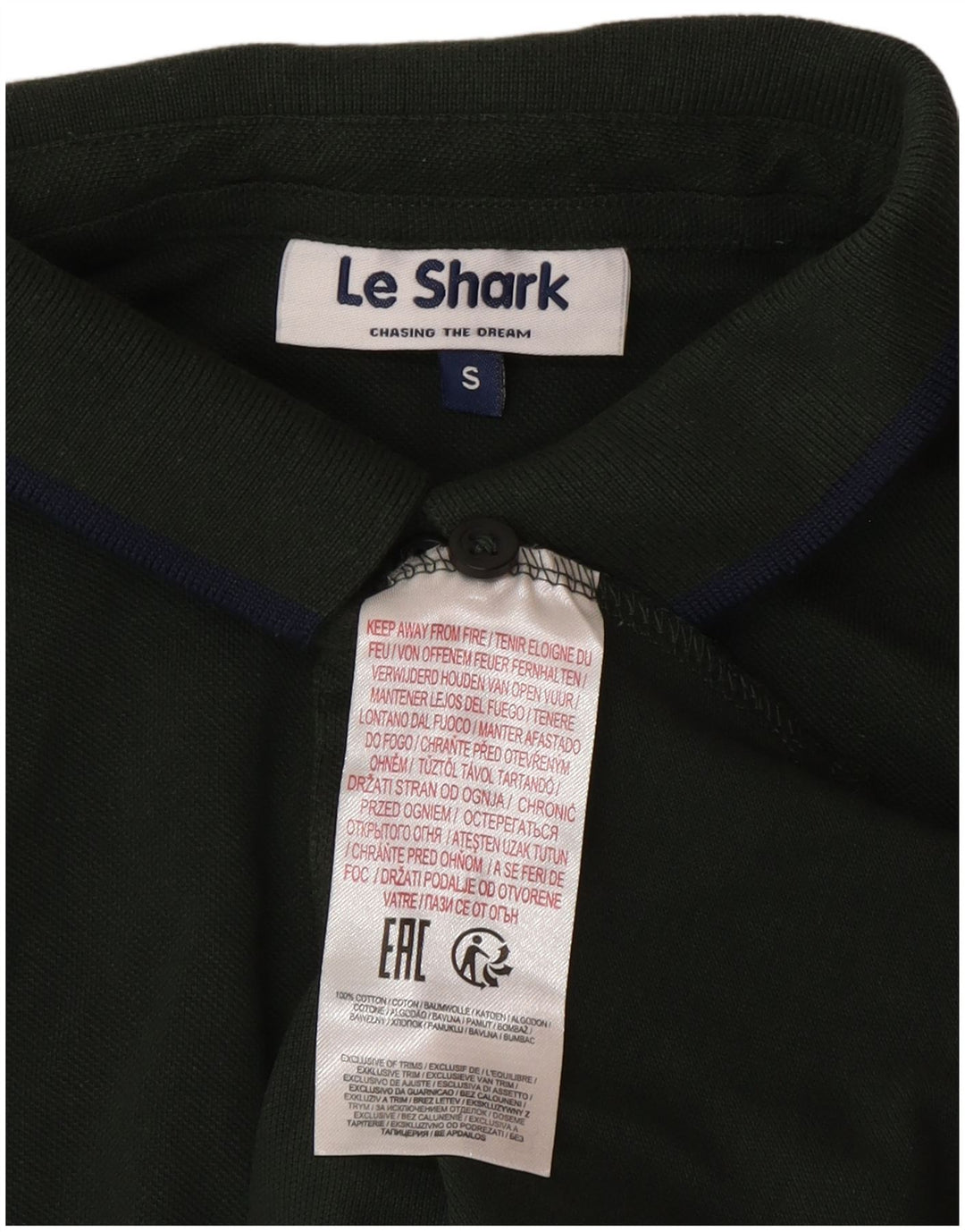Le Shark Herre poloshirt Lille grøn bomuld