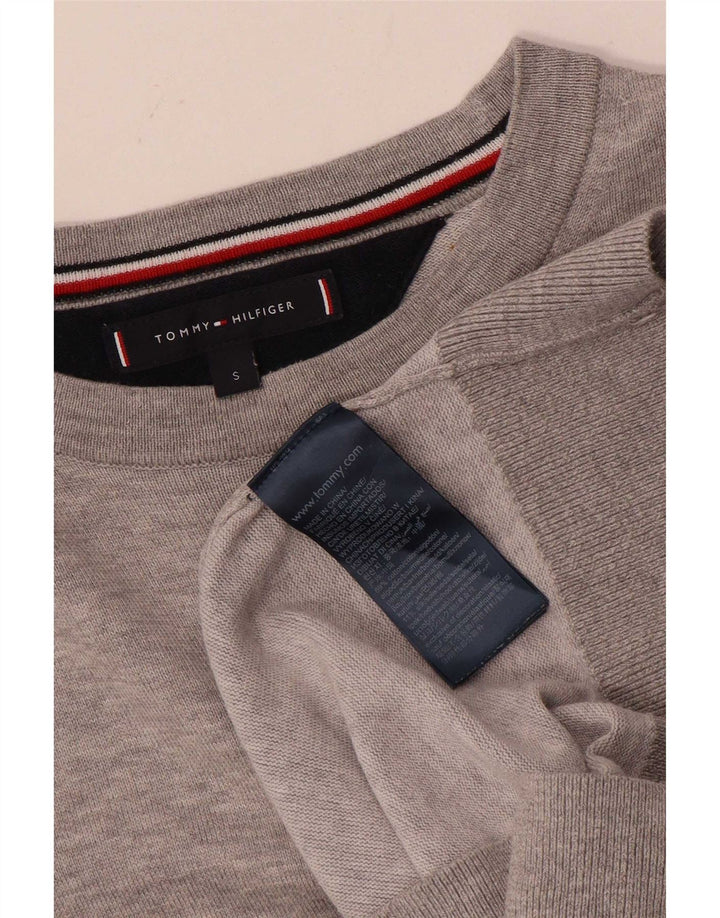 Tommy Hilfiger Herre Boat Neck Jumper Sweater Lille Grå Bomuld
