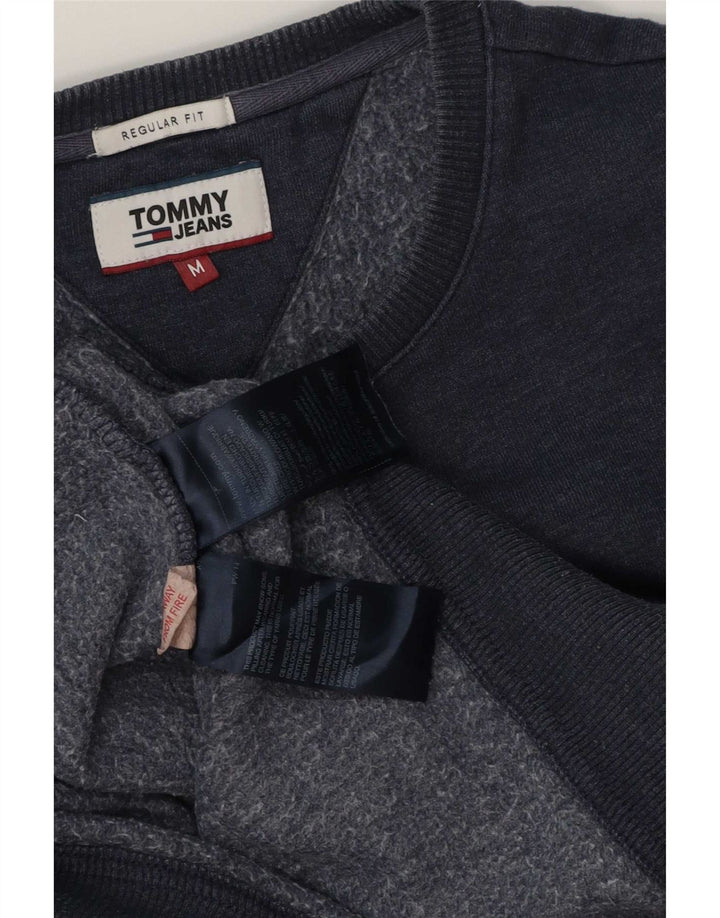Tommy Hilfiger Herre grafisk sweatshirt Jumper Medium Navy Blue Colourblock