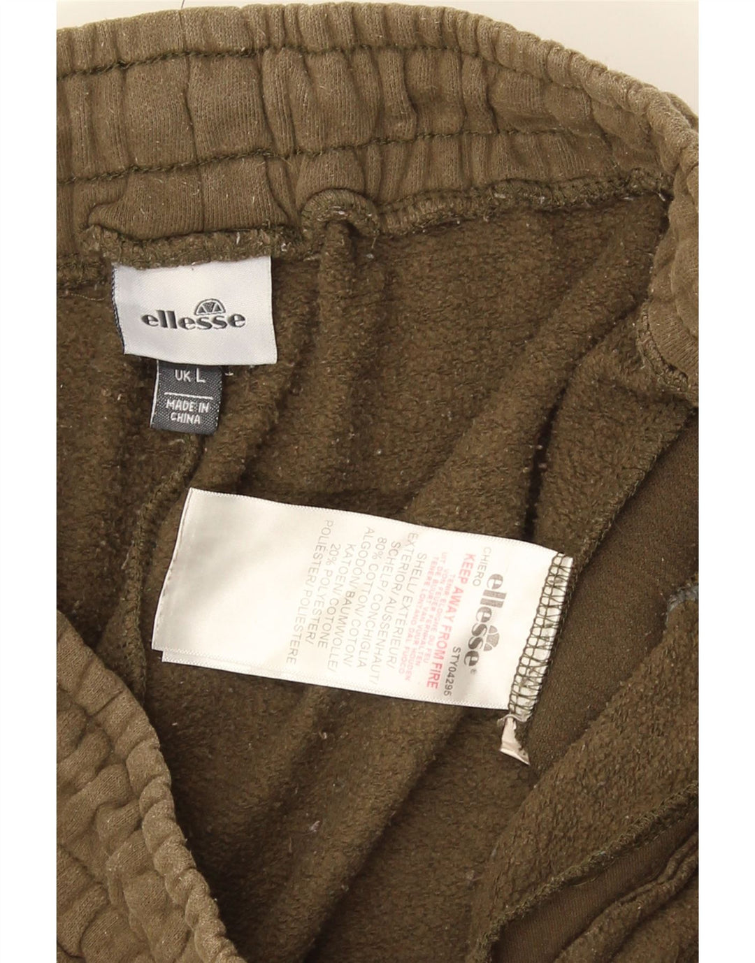 Ellesse Herre træningsdragt Bukser Joggers Large Khaki Bomuld