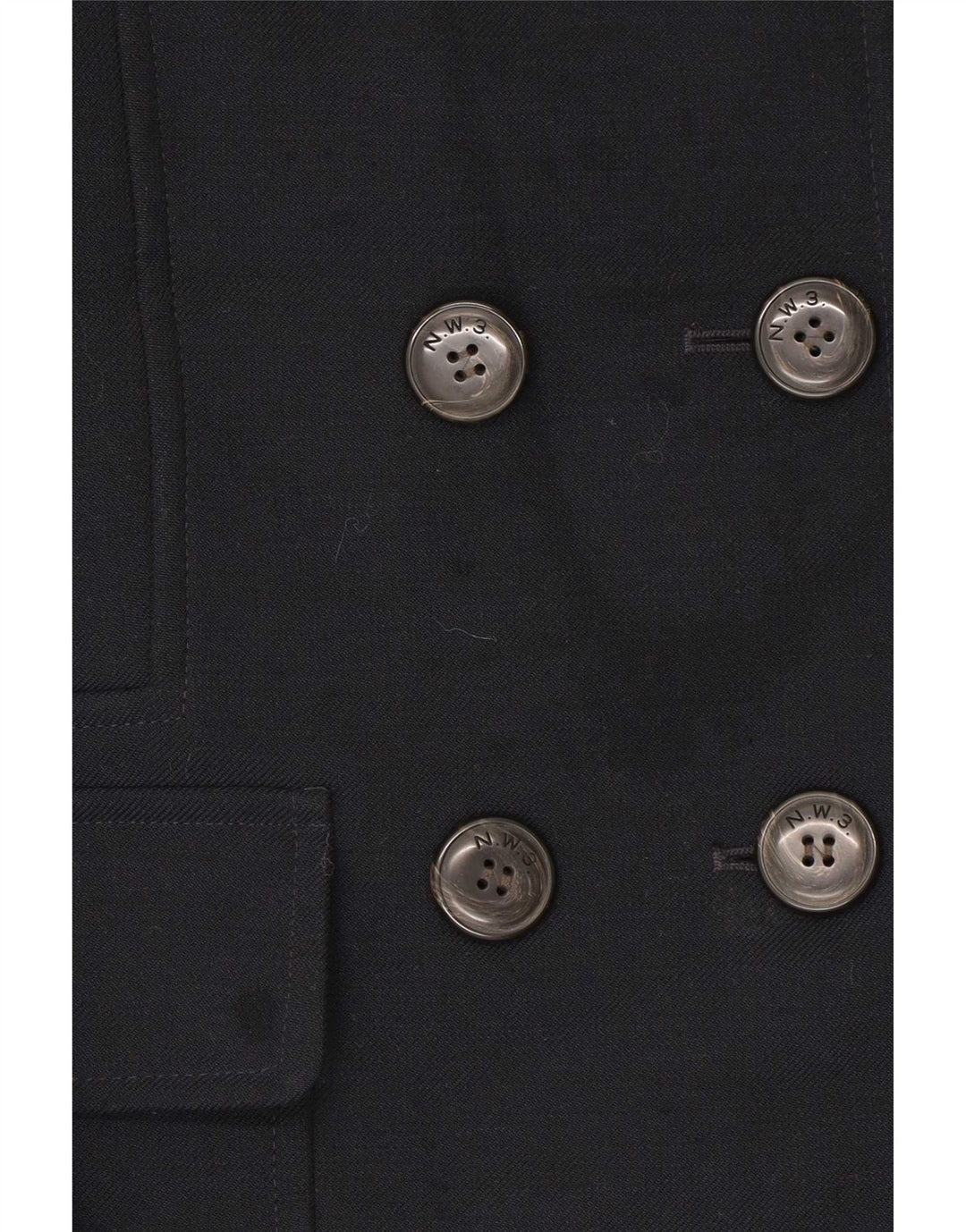 Hobbs Womens Pea Coat UK 12 Medium Navy Blue Polyester