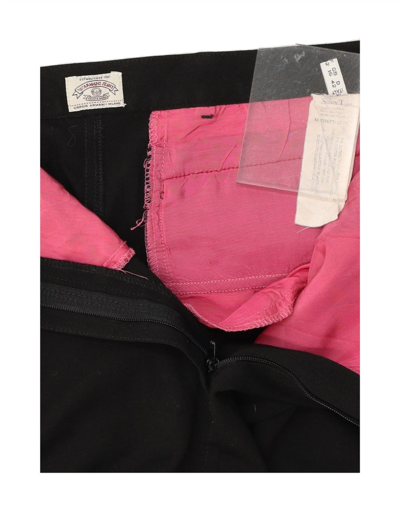 ARMANI Womens Maxi Skirt UK 16 Large W32 Black Polyester Vintage Armani and Second-Hand Armani from Messina Hembry 