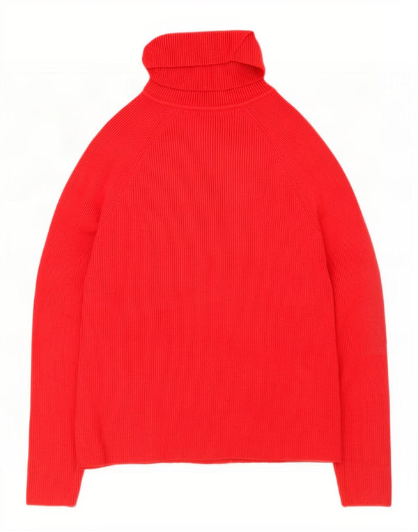 Marks & Spencer Dame Rullehals Sweater UK 10 Small Red Viscose