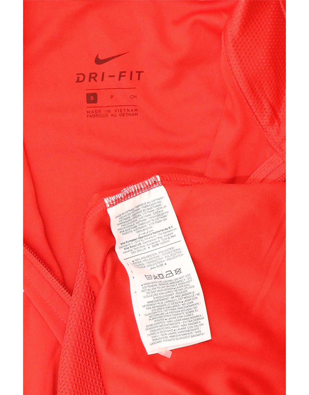 Nike Herre Dri Fit grafisk træningsdragt topjakke Lille rød polyester