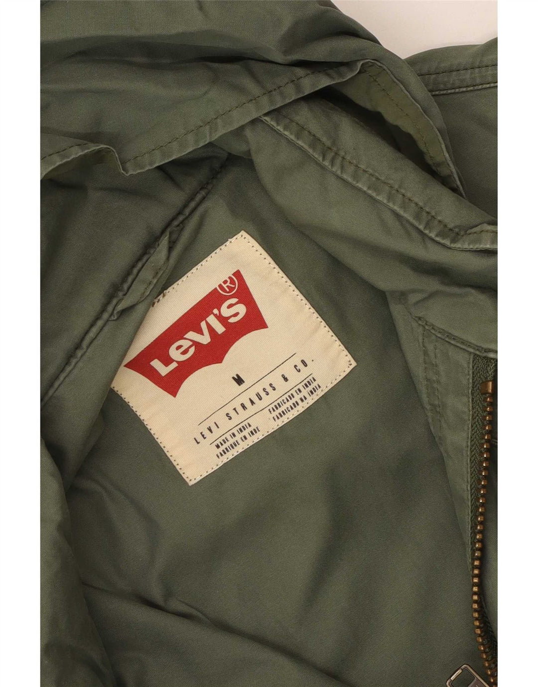 Levi's Herre Hooded Utility Jacket UK 38 Medium Green