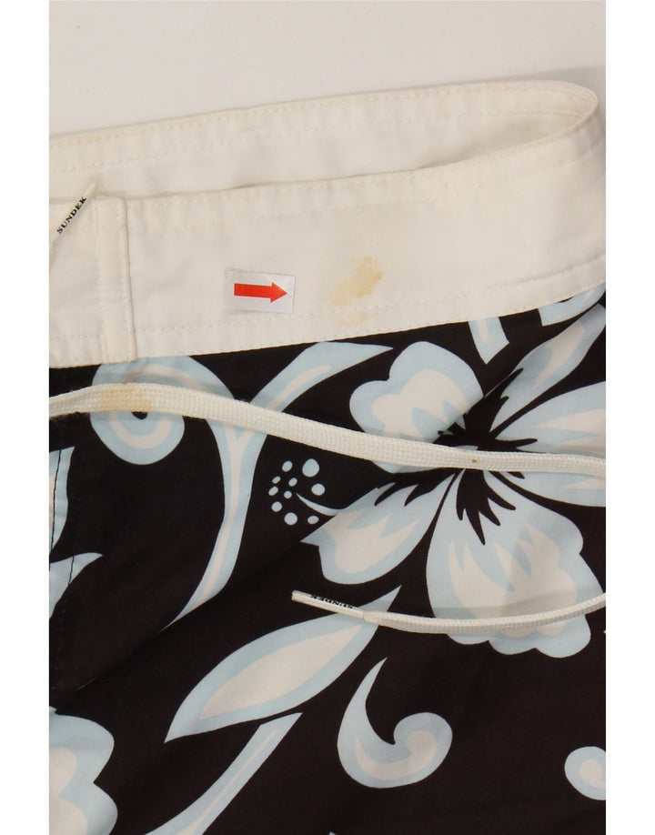 SUNDEK Badeshorts til mænd Large Black Floral Polyester
