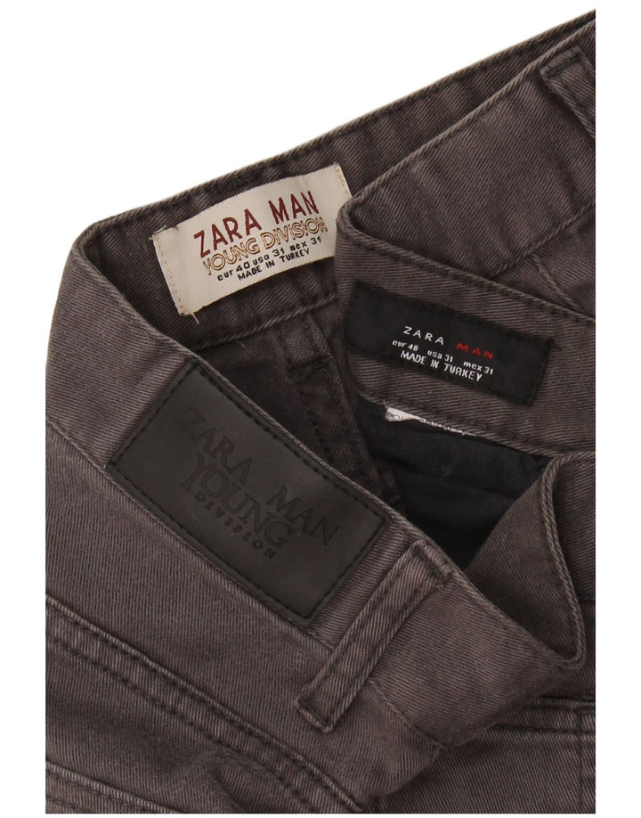 ZARA Straight Casual Bukser til mænd EU 40 Medium W31 L31 Grå