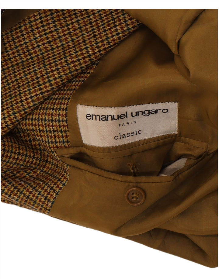 Emanuel Ungaro Herre 3-knaps blazerjakke UK 38 Medium Brown Houndstooth