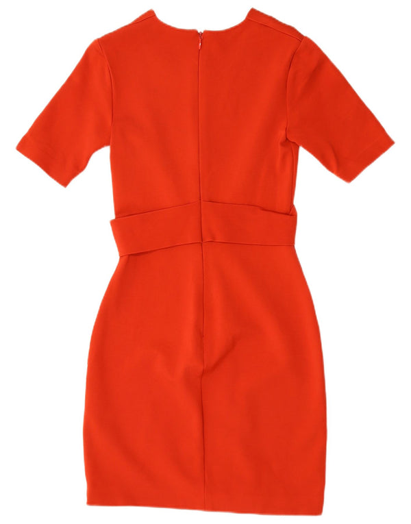 Reiss Womens Sheath Dress UK 8 Small Red Viscose