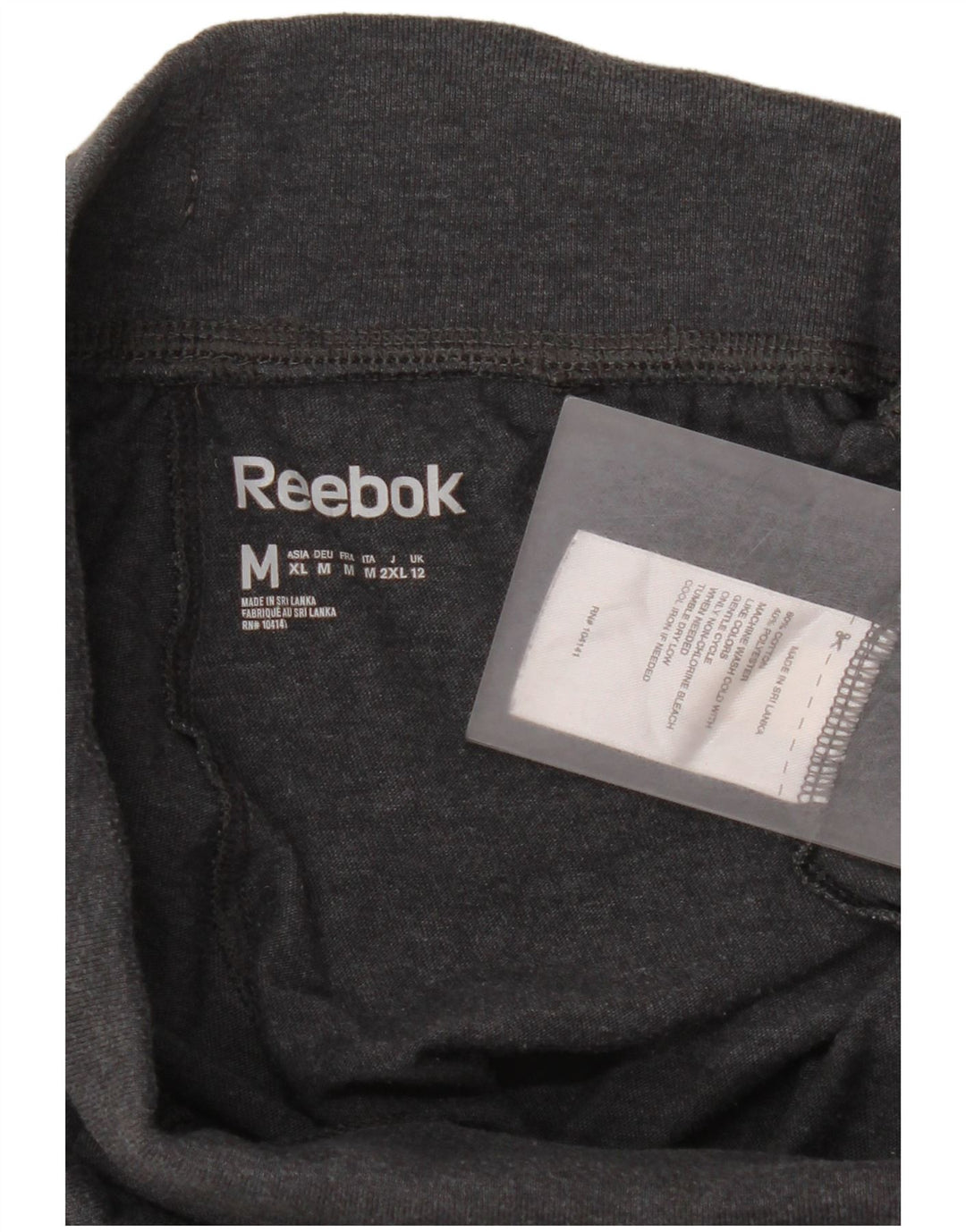 Reebok Dame Capri Træningsdragt Bukser Joggers UK 14 Medium Grey Bomuld