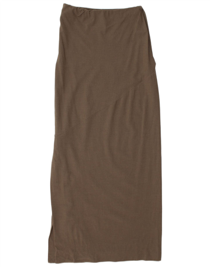 ZARA Womens Strapless Dress UK 6 XS Beige Wool