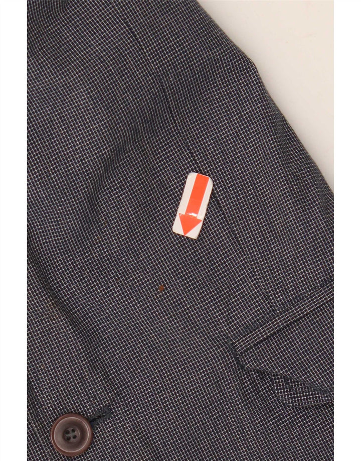 French Connection Herre 2-knaps Blazer Jacket UK 36 Small Navy Blue Check