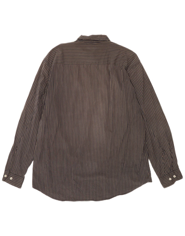 Marlboro Classics herreskjorte 2XL sortstribet bomuld