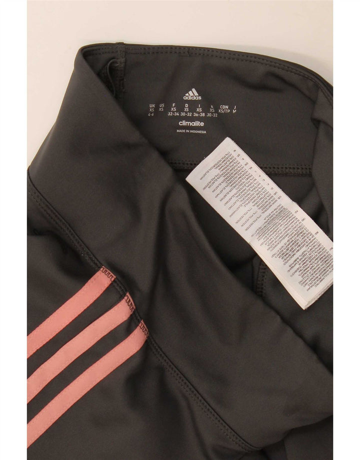 Adidas Womens Climalite Leggings UK 4/6 XS Grå Polyester