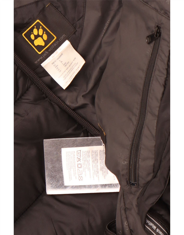 Jack Wolfskin Herre Polstret Gilet UK 40/42 Large Black Polyester