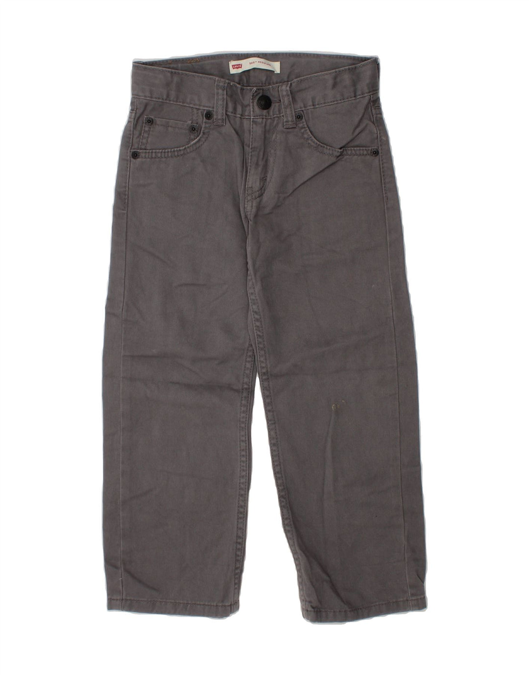 LEVI'S Boys 505 Straight Jeans 4-5 Years W22 L18 Grey Cotton Vintage Levi's and Second-Hand Levi's from Messina Hembry 