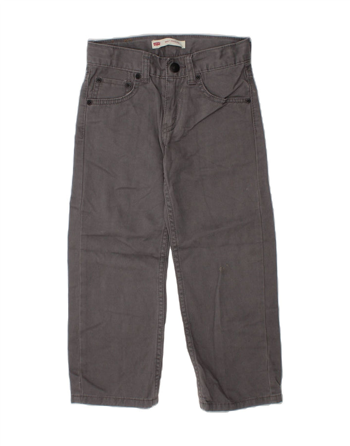 LEVI'S Boys 505 Straight Jeans 4-5 Years W22 L18 Grey Cotton Vintage Levi's and Second-Hand Levi's from Messina Hembry 