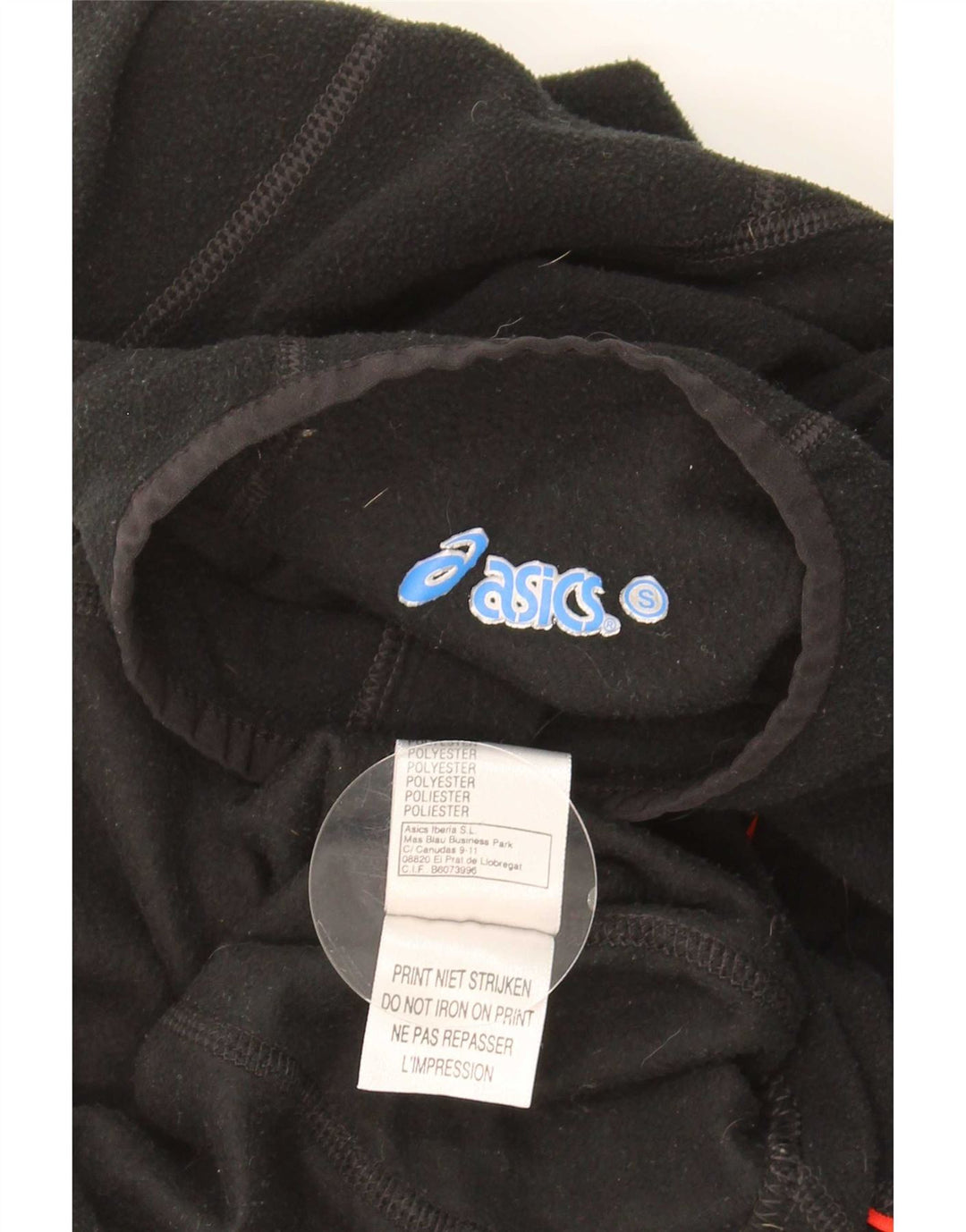 Asics herre lynlås hals fleece jumper lille sort polyester