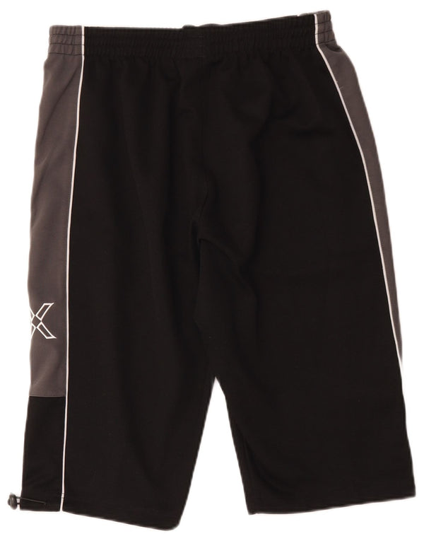 Umbro Herre Graphic Bermuda Sport Shorts Large Black Colourblock Polyester